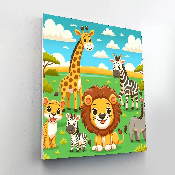 Safari Spectacle Paint By Numbers Art