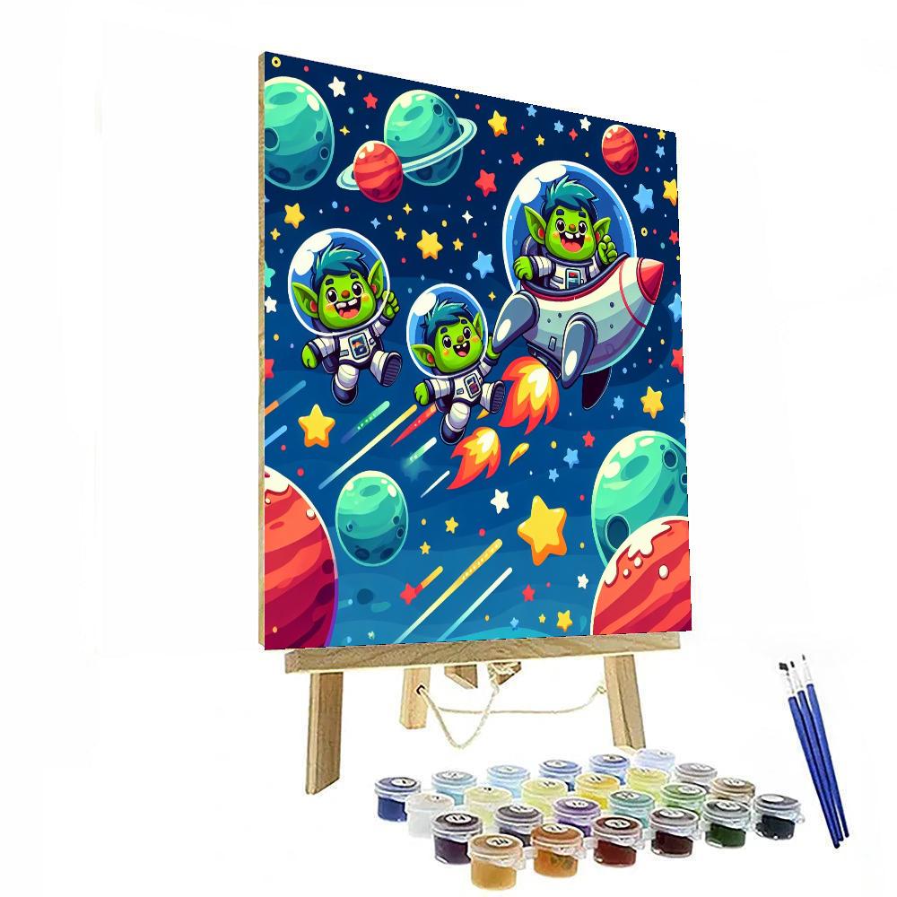Galactic Goblin Getaway Number Painting