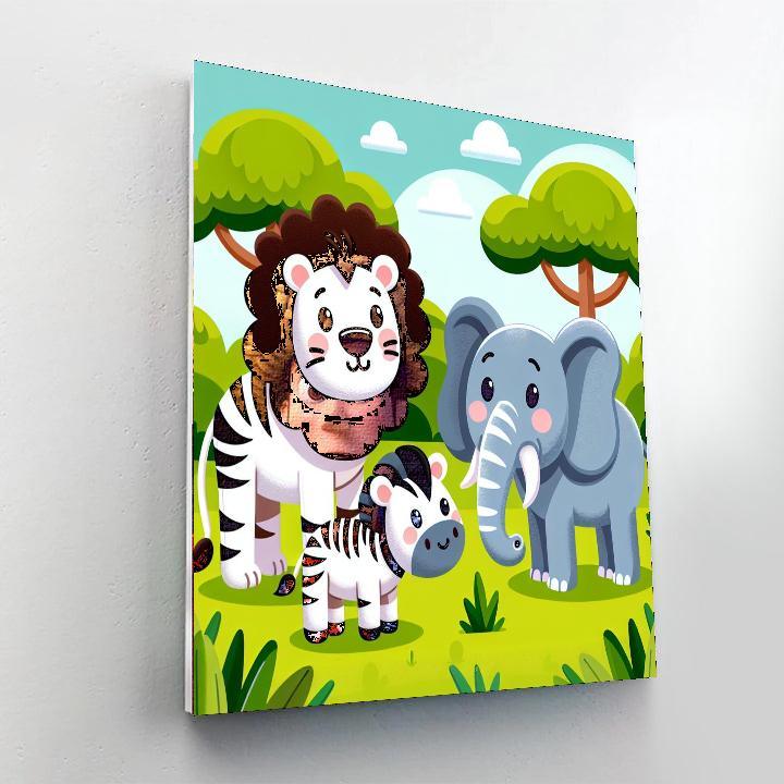 Royal Safari Numbered Painting Kits
