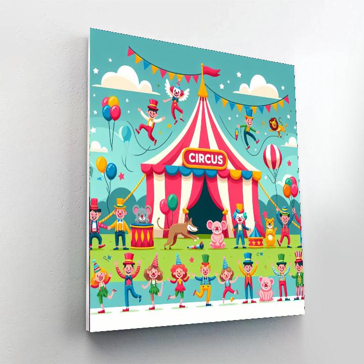 Circus Of Giggles Number Painting