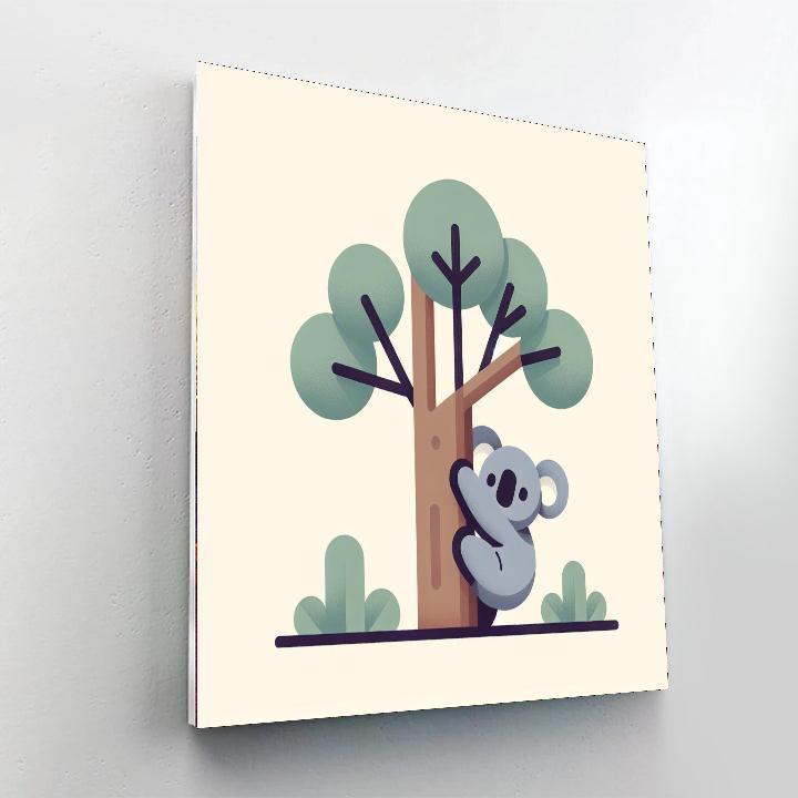 Cool Koala Climb Number Painting