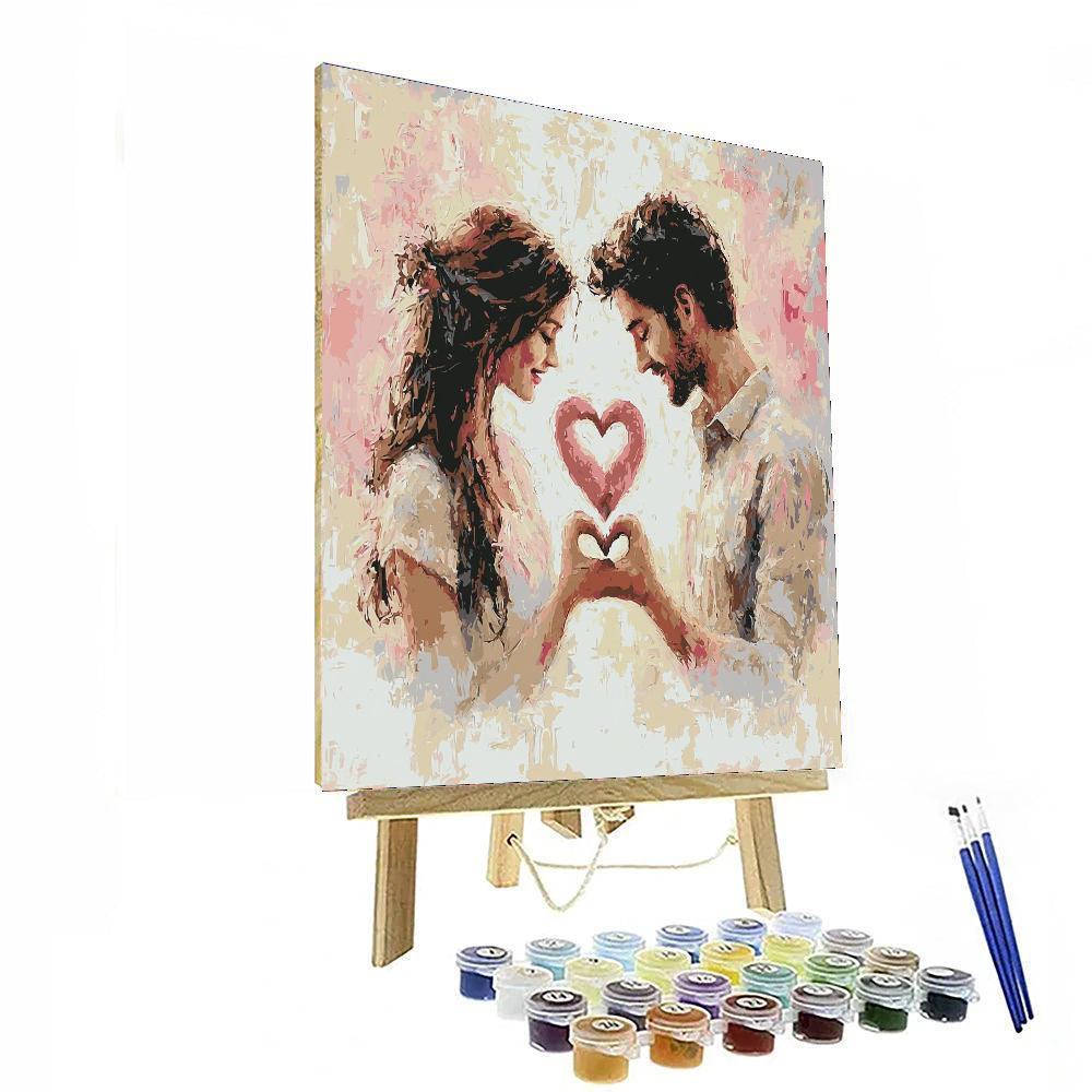 Hearts Entwined Number Painting