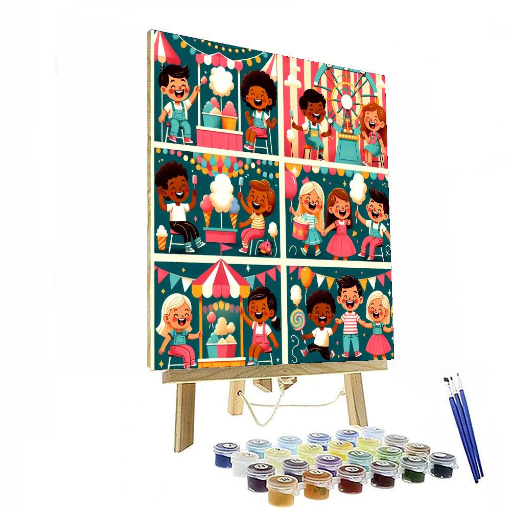 Colorful Carnival Days Paint By Numbers Art
