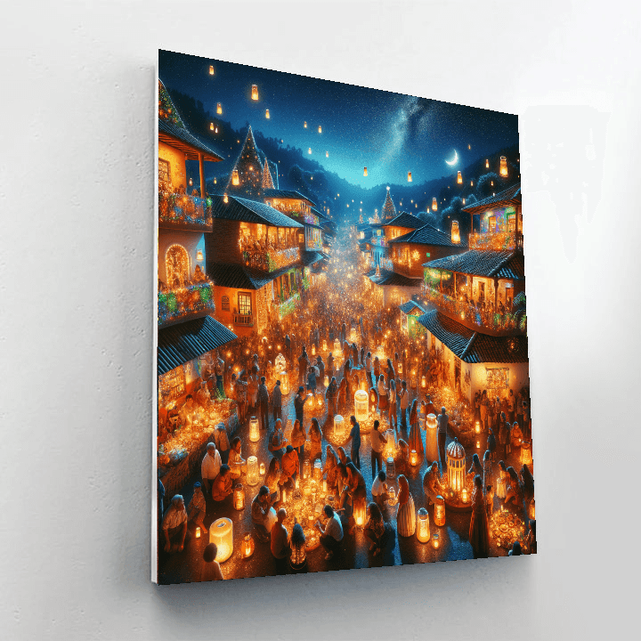 Noche De Las Velitas - Colombia Numbered Painting Kits