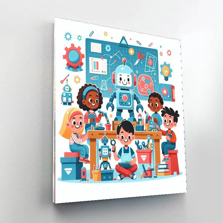 Robot Workshop Whiz Paint By Numbers