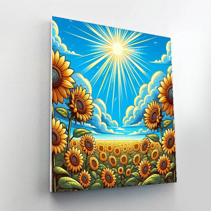 Sunflower Field Splendor Paint By Numbers