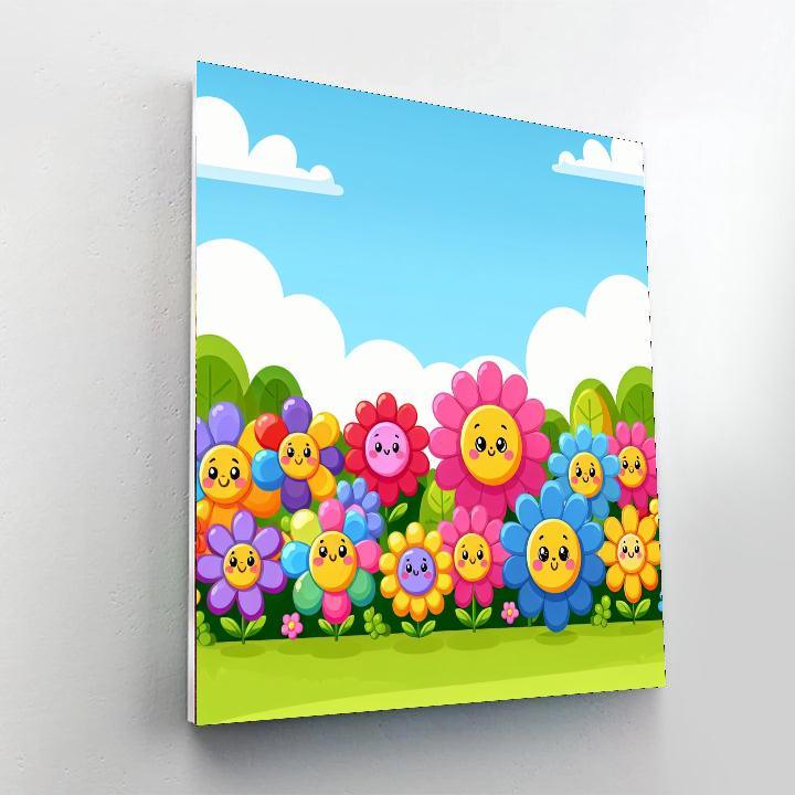 Bright Flower Garden Paint By Number