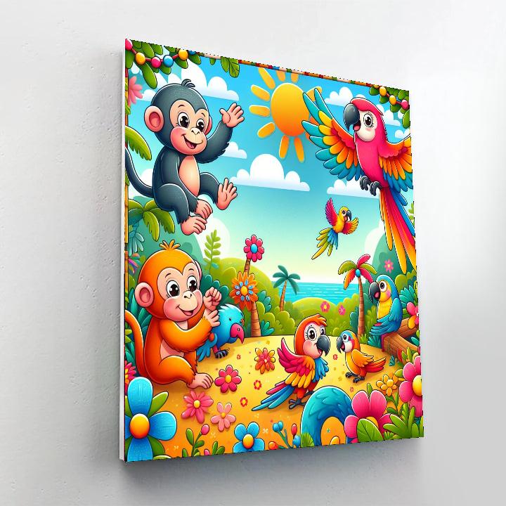 Adventure On Animal Island Painting Number Kit