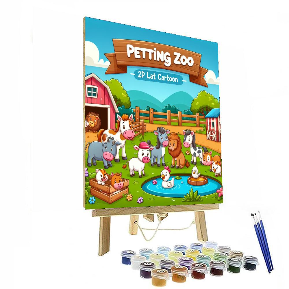 Petting Zoo Fun Day Numbered Painting Kits