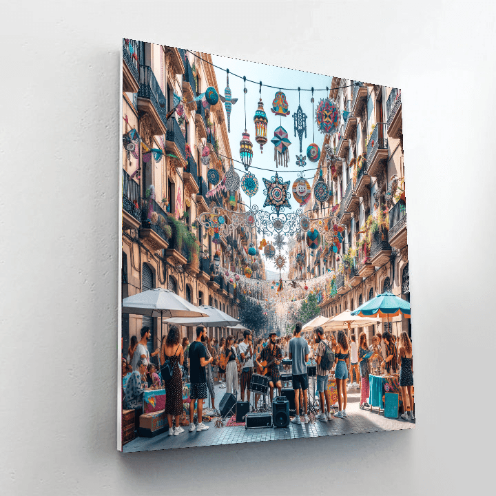 Festa Major De Gràcia - Barcelona Painting By Numbers Kit