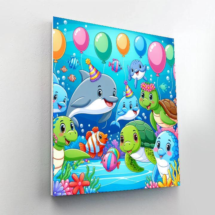 Playful Ocean Fiesta Number Painting