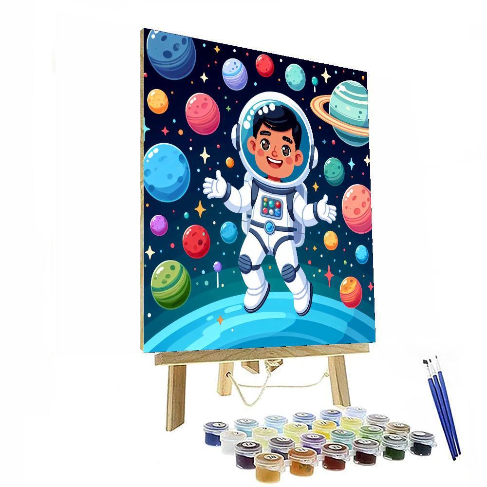 Friendly Astronaut Adventure Painting By Numbers Kit