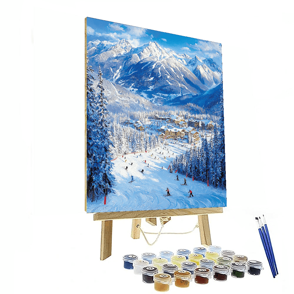 Ski Resort In Whistler Paint By Numbers Kits