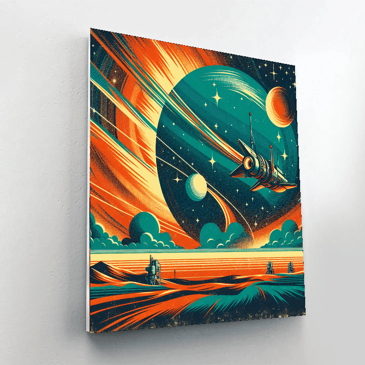 Retro Space Odyssey Paint By Numbers