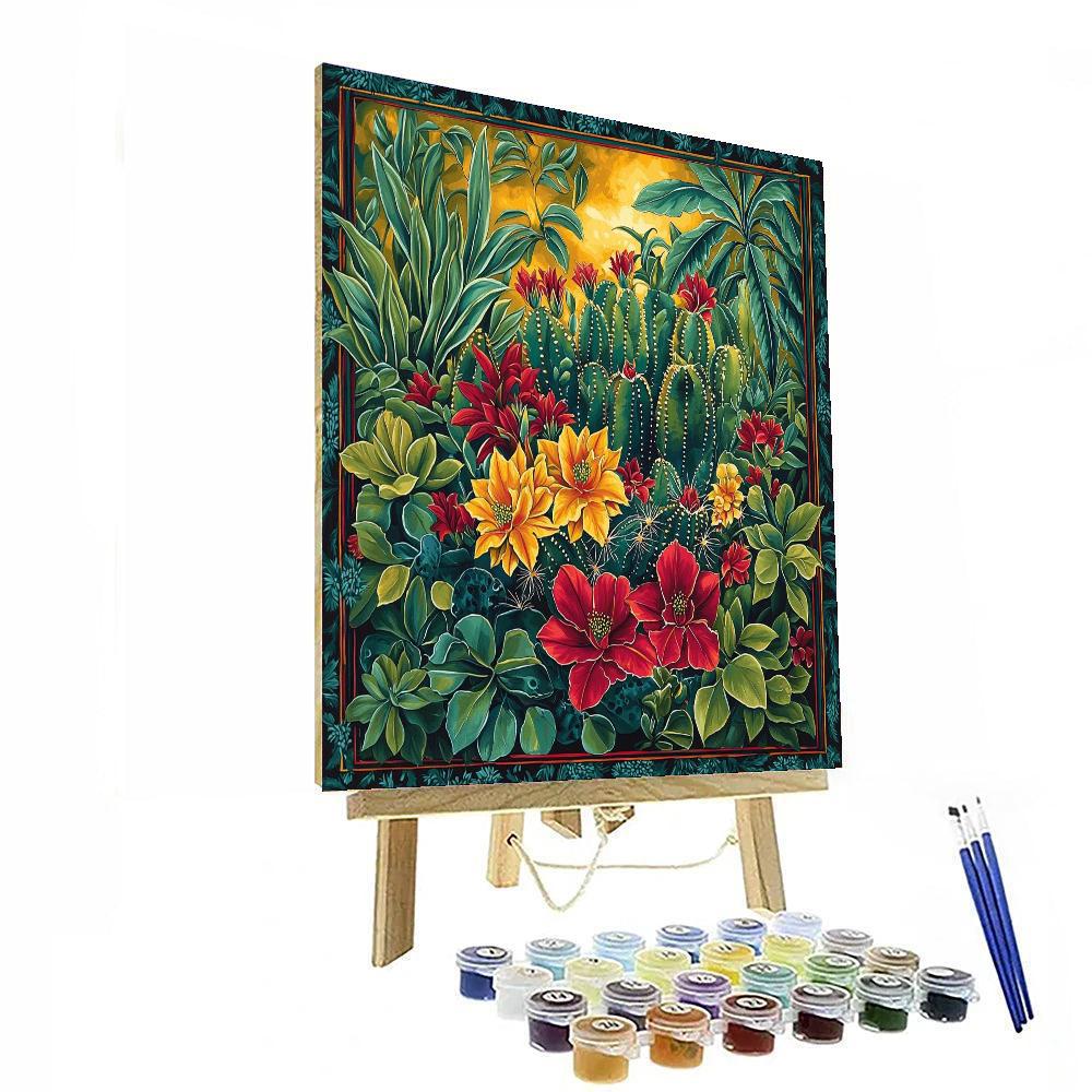 Frida Kahlo Inspired Resilient Cactus Symphony  Painting By Numbers Kit