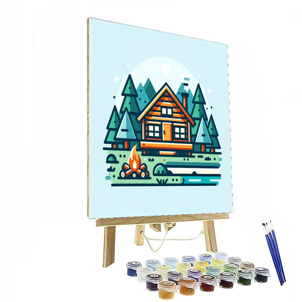 Explorer's Cabin Paint By Numbers Art