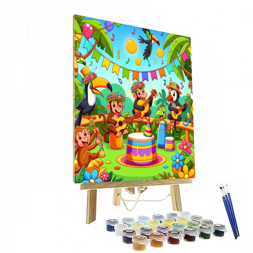 Festive Jungle Party Painting Number Kit