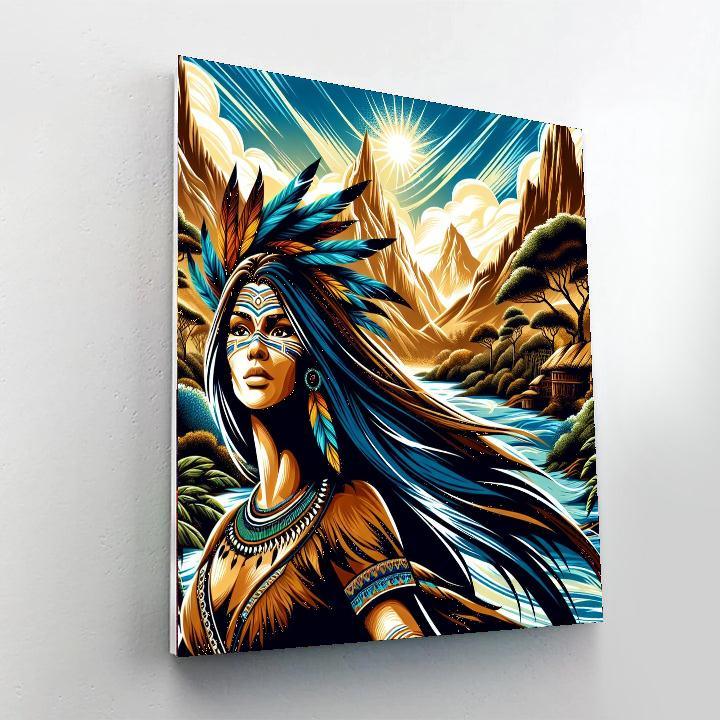Pocahontas' Spirit Journey Paint By Numbers Art