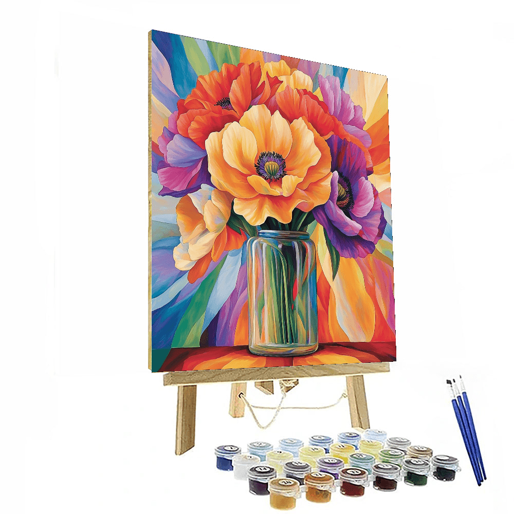 Georgia O'Keeffe Inspired Joyful Bloom  Paint By Numbers Art