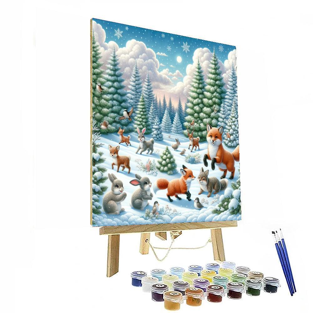 Charming Winter Animals Painting By Numbers Kit