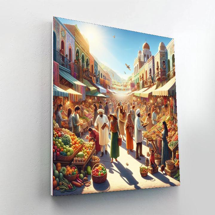 Exotic Cultural Market Paint By Color