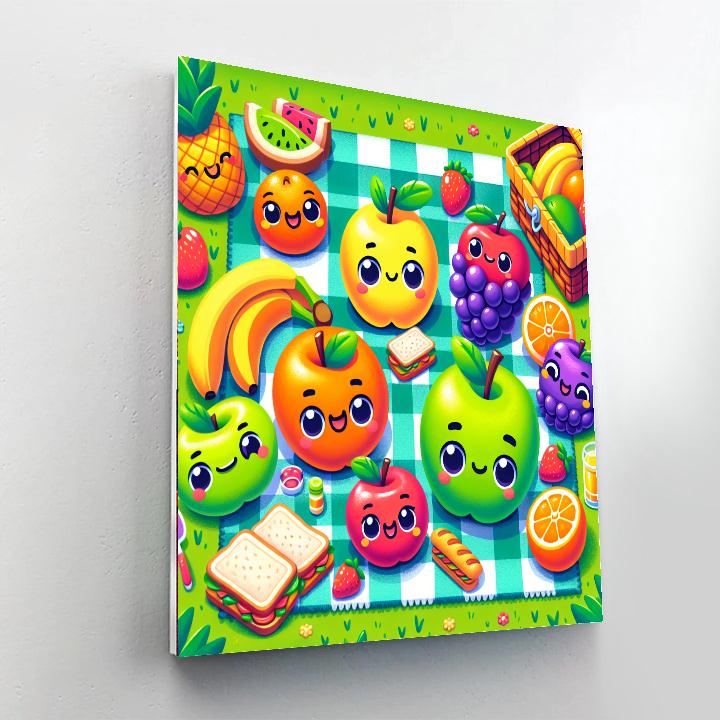 Cheerful Fruit Friends Numbered Painting Kits