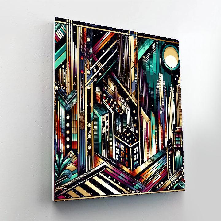 Art Deco City Nightlife Numbered Painting Kits