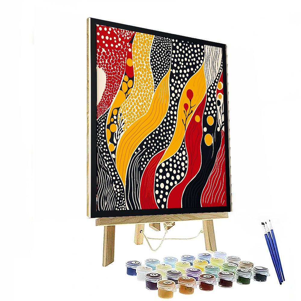 Yayoi Kusama Inspired Vibrant Dimensions  Paint By Numbers