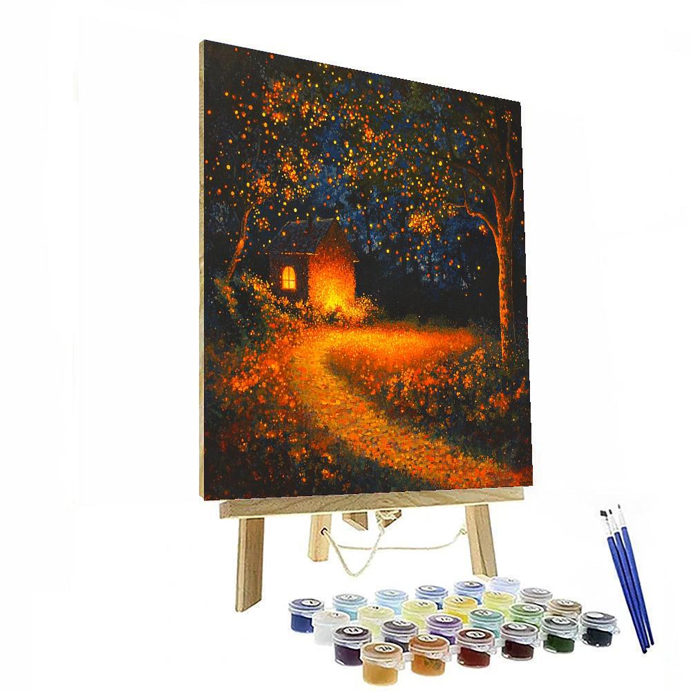 Georges Seurat Inspired Ember Reflections  Paint By Numbers Art