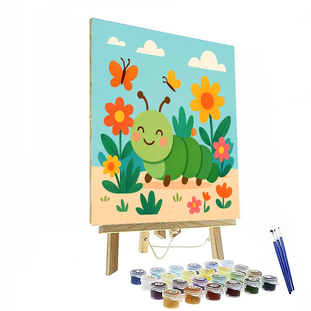 Cute Caterpillar Adventure Numbered Painting Kits