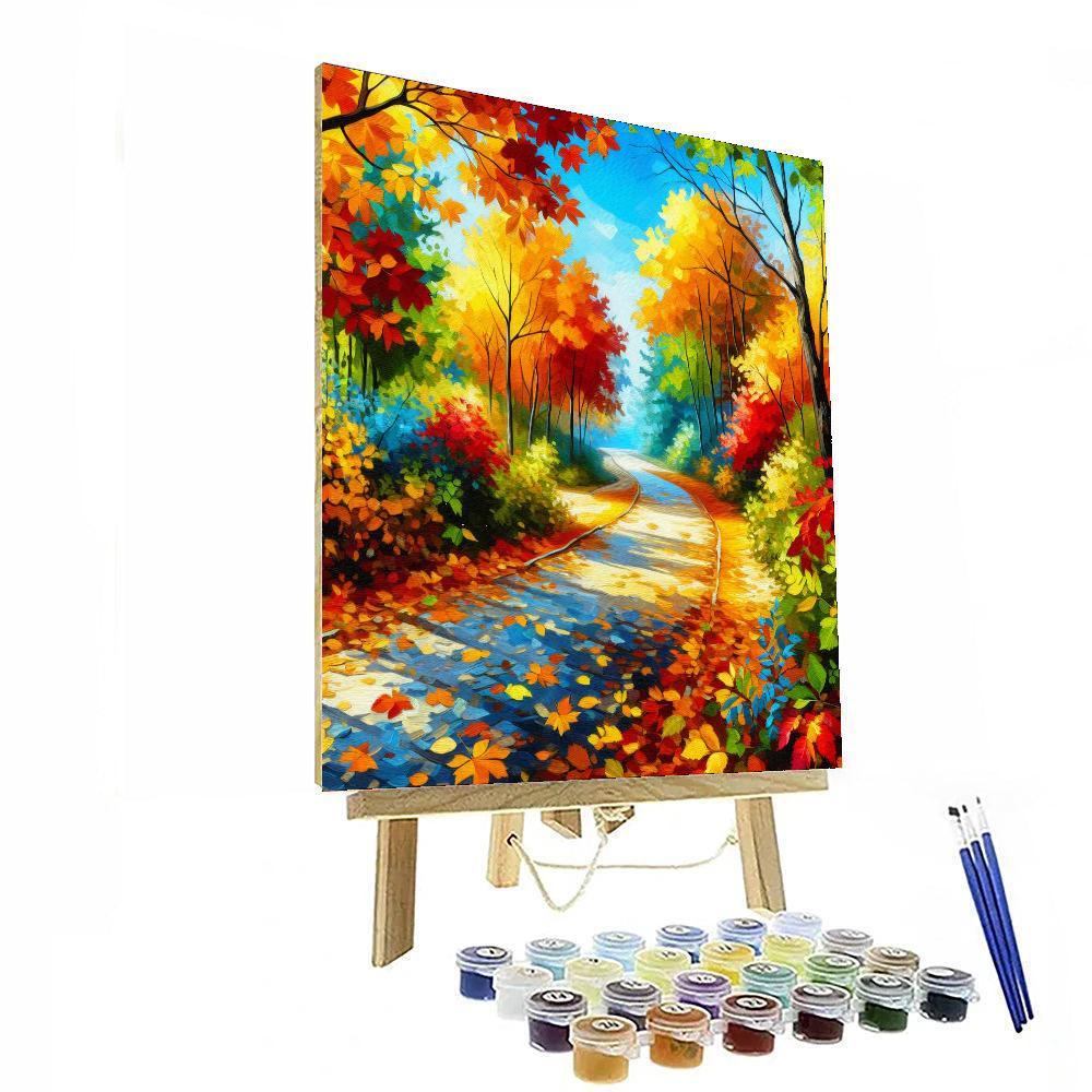 Captivating Autumn Stroll Paint By Color