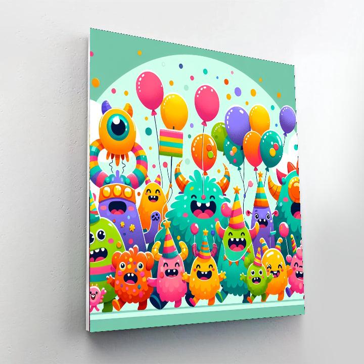 Joyful Monster Parade DIY Paint By Numbers