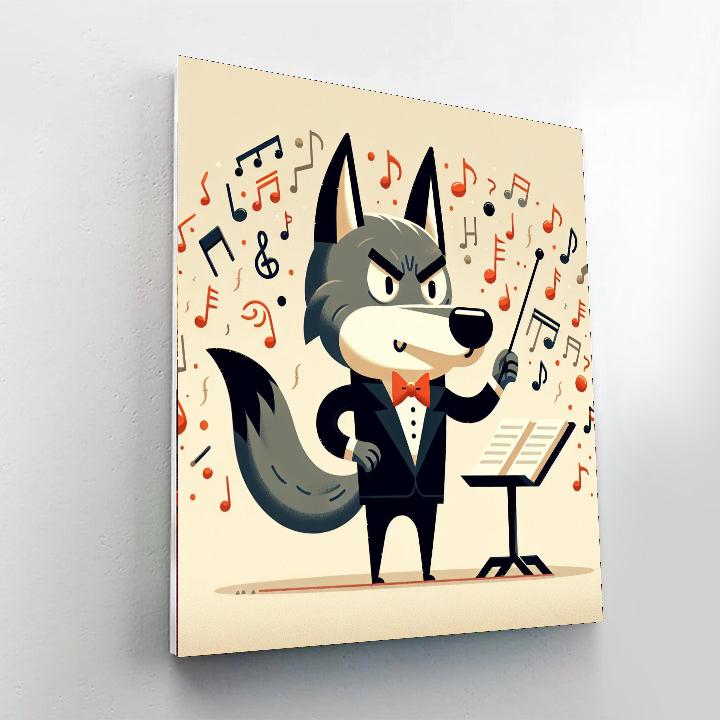 Musical Maestro Wolf Number Painting