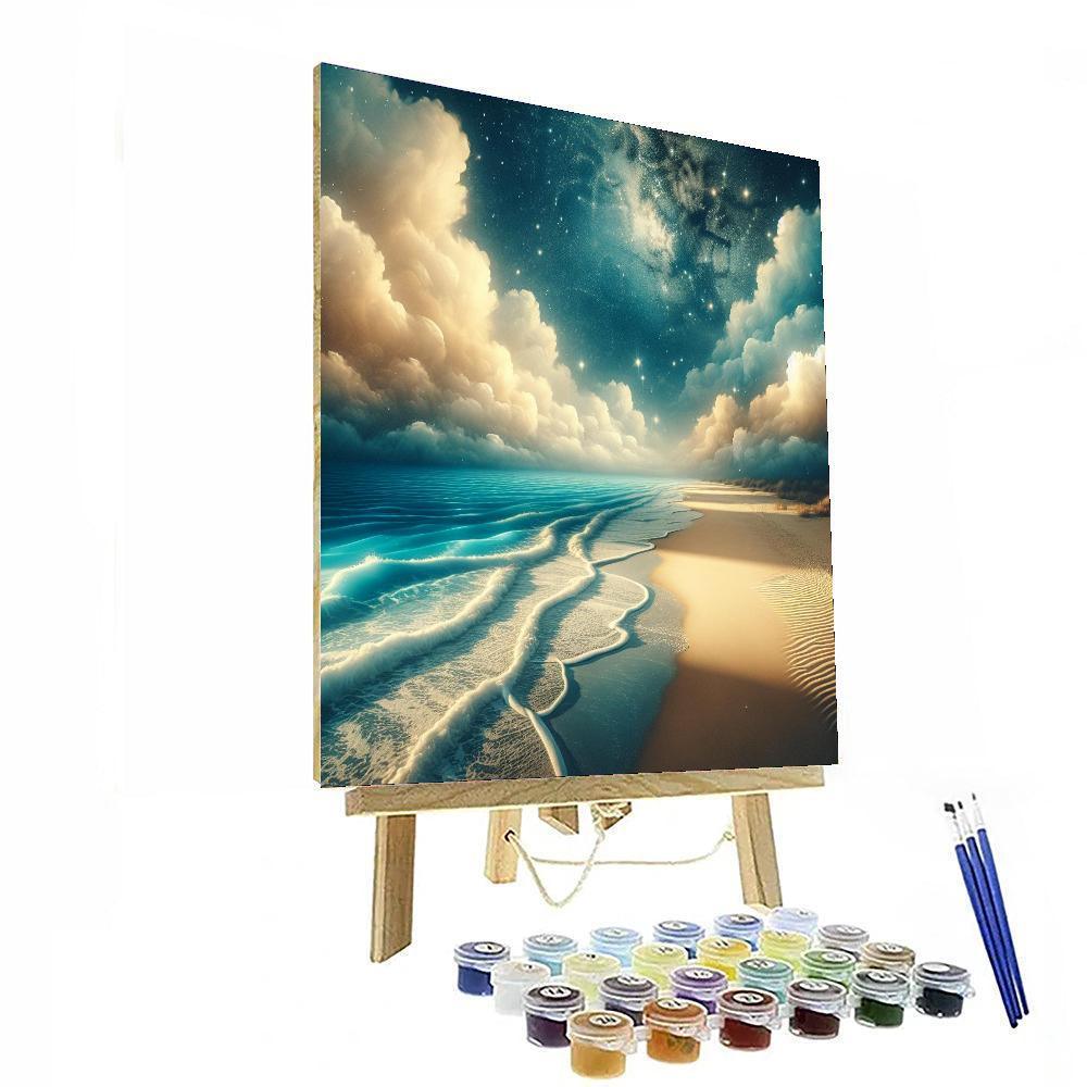 Starry Night At The Beach Numbered Painting Kits