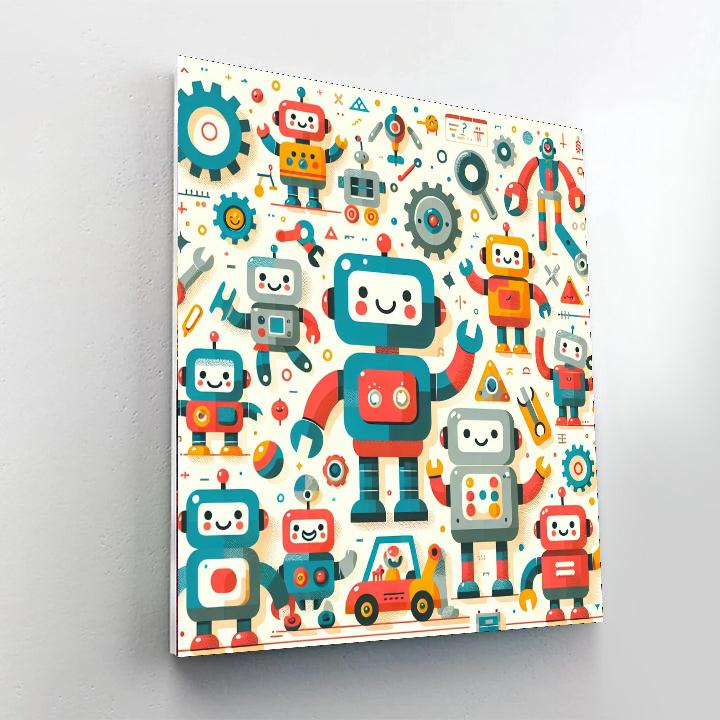 Robots In Action Paint By Numbers