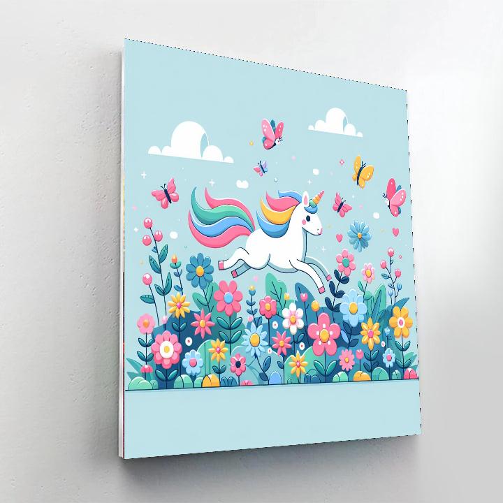 Enchanted Unicorn Garden Numbered Painting Kits