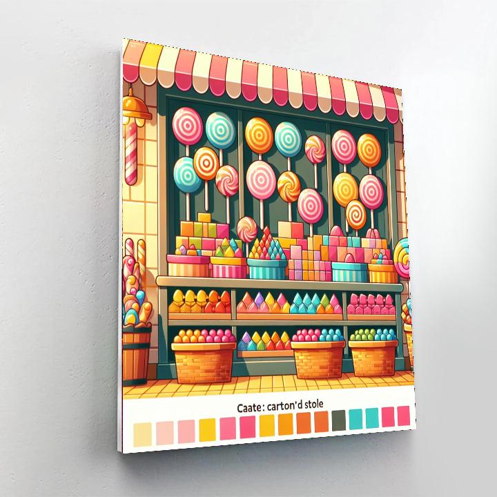 Sweet Shop Wonderland Painting By Numbers Kit