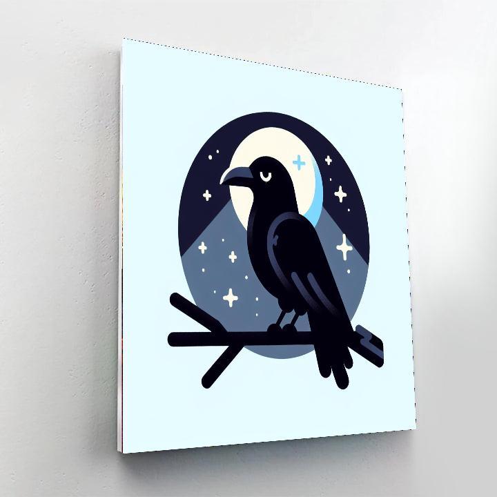 Radiant Raven Numbered Painting Kits