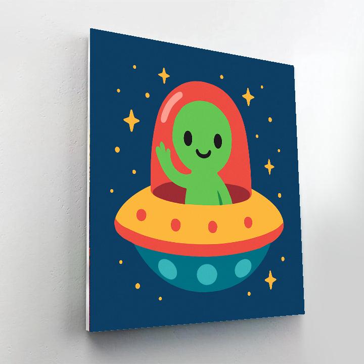 Space Adventure Aliens Paint By Numbers