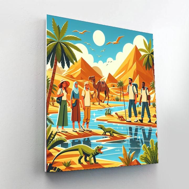 Desert Oasis Safari Painting By Numbers Kit