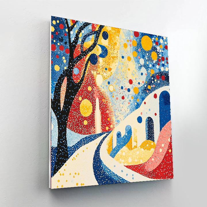 Georges Seurat Inspired Abstract Bliss  Painting Number Kit