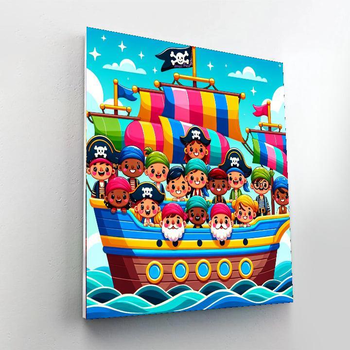 Pirate's Ocean Voyage Paint By Numbers Art