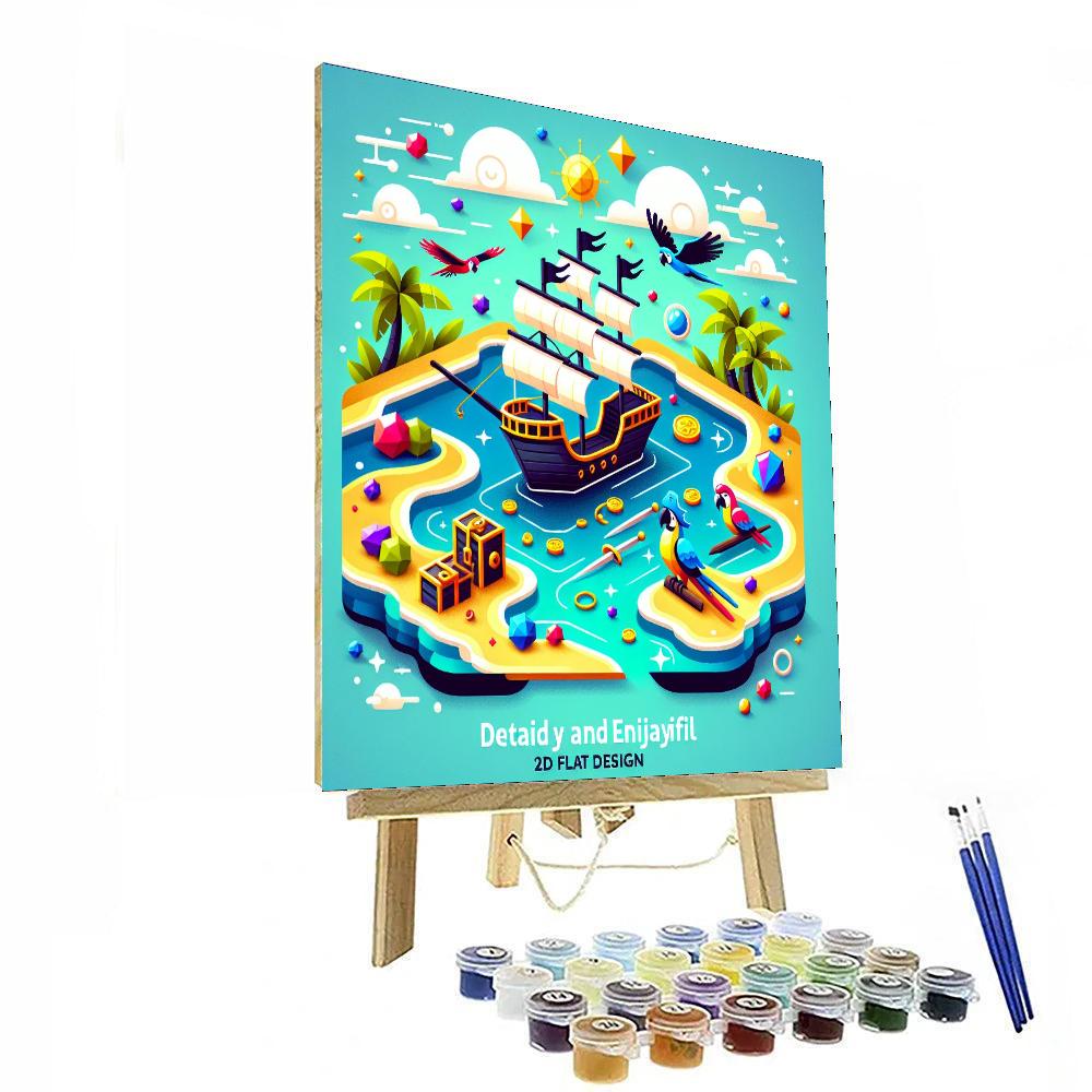 Pirate's Lost Lagoon Painting By Numbers Kit