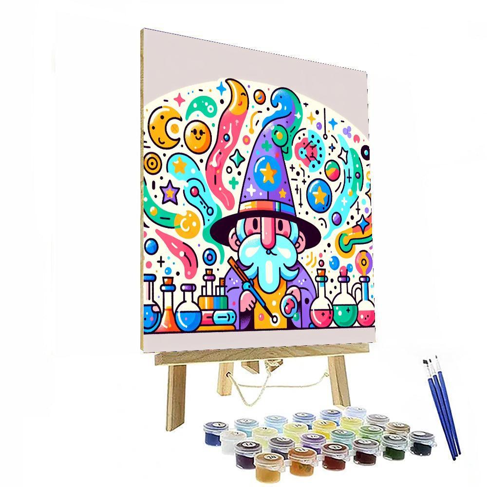 Whimsical Wizard's World Painting Number Kit