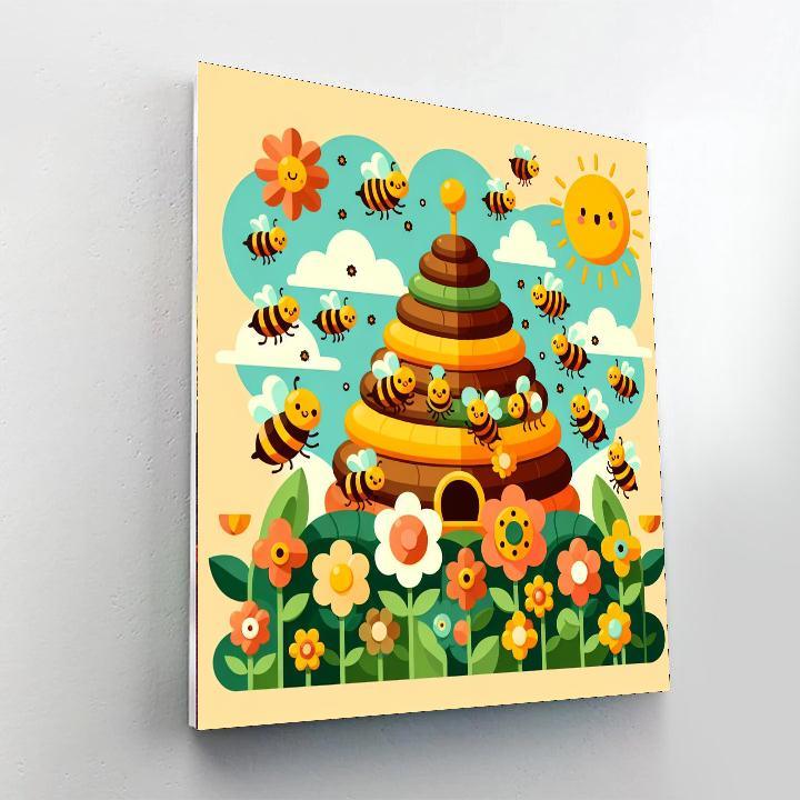 Buzzy Beehive Paint By Numbers Art