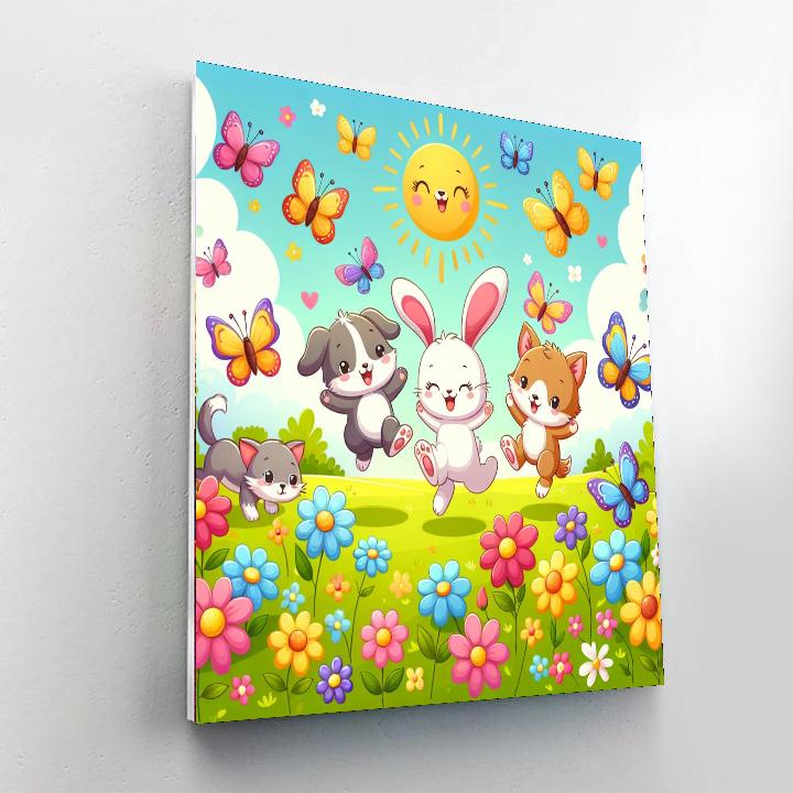 Cuddly Friends In The Meadow Paint By Number