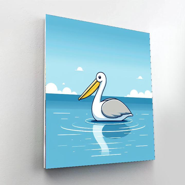 Peaceful Pelican Passage Number Painting