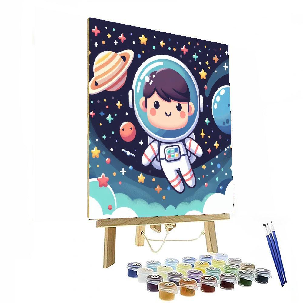 Astronaut's Cosmic Adventure Painting By Numbers Kit