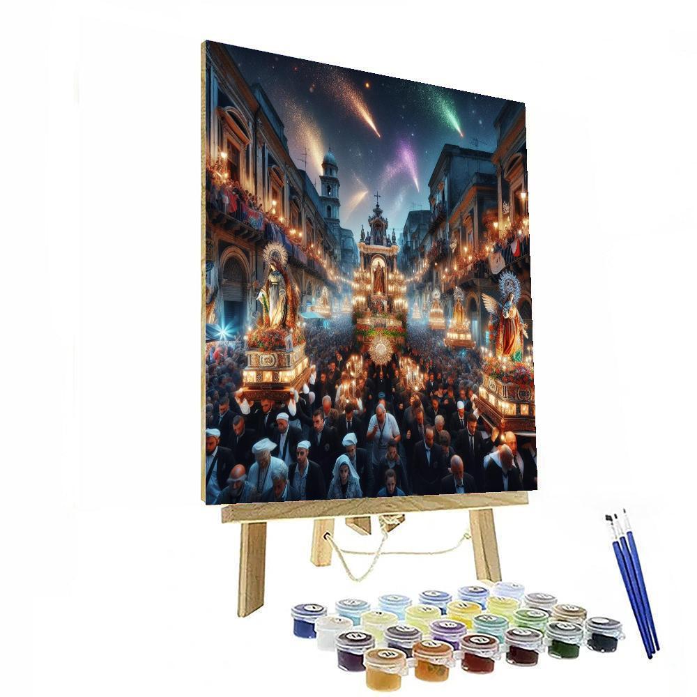 Festa Di Sant'agata - Italy Paint By Color