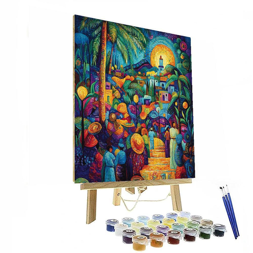 Diego Rivera Inspired Dynamic Cultural Expressions  Number Painting